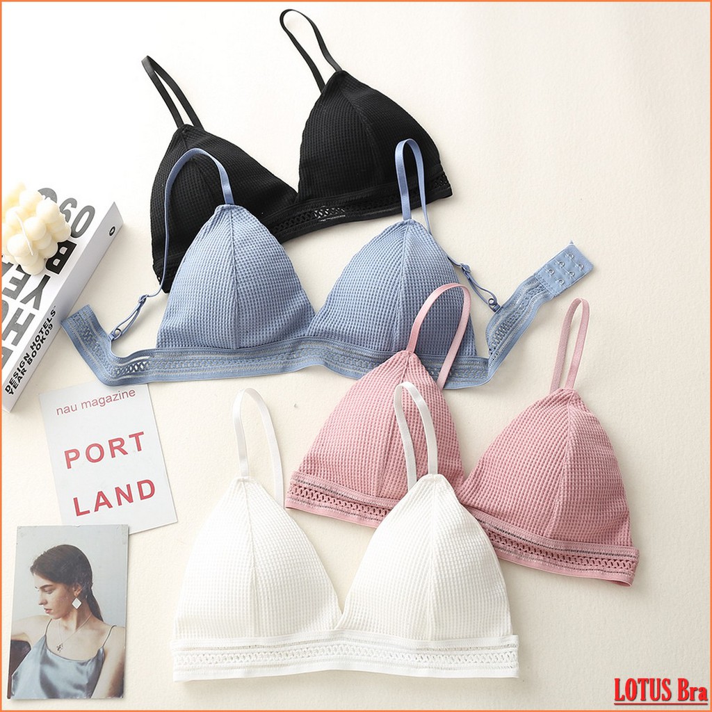 Áo bralette áo lót ngực nữ tam giác 833 không gọng chất cotton mềm mát nhiều màu xinh | BigBuy360 - bigbuy360.vn