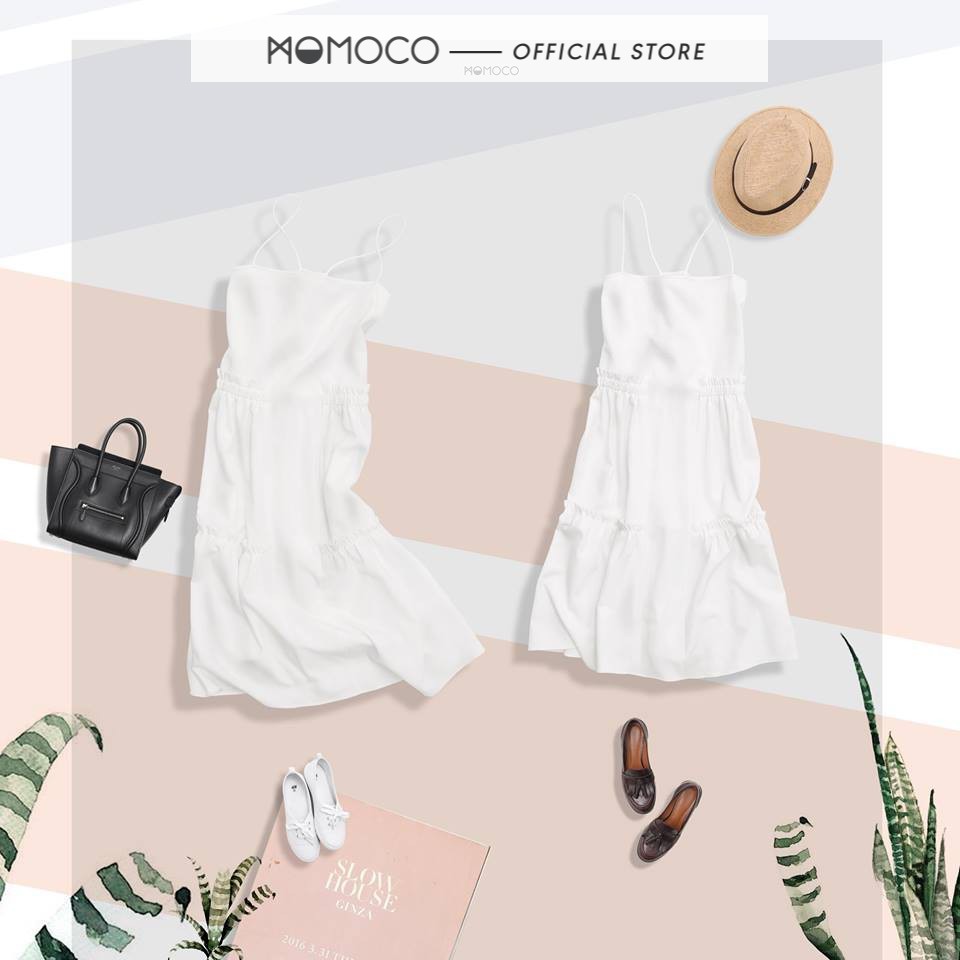Váy Dây MOMOCO Ngang Ngực Chun Eo Và Chun Dưới Hông M2061