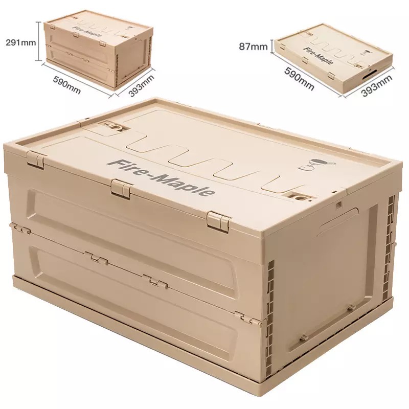 Đồ cắm trại thùng nhựa đựng đồ xếp gọn firemaple campoutvn 52L phù hợp cắm trại dã ngoại A298