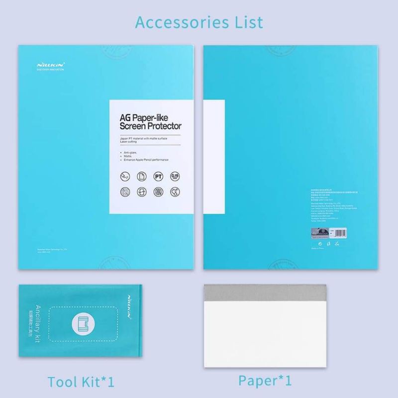 Paper Like Nillkin Antiglare AG cho Apple iPad Pro 11 inch , Pro 12.9 inch . Dán giấy nhám công nghệ Nhật bản cao cấp