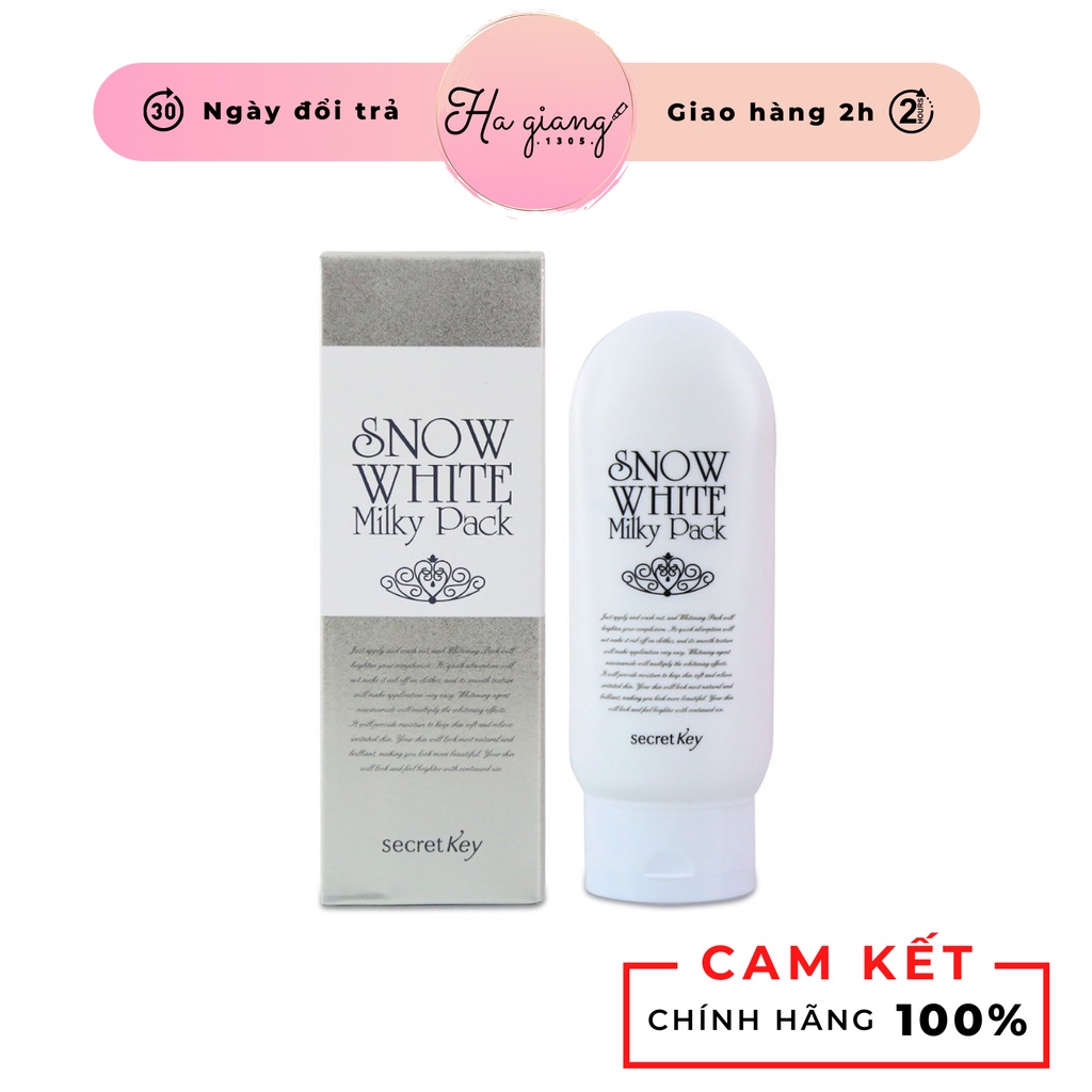 Kem Tắm Trắng Secret Key Snow White Milky Pack Hàn Quốc