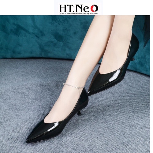 Giày cao gót mũi nhọn HT.NEO Thiết kế da bóng, đế cao 3cm, đường nét tinh tế CS231