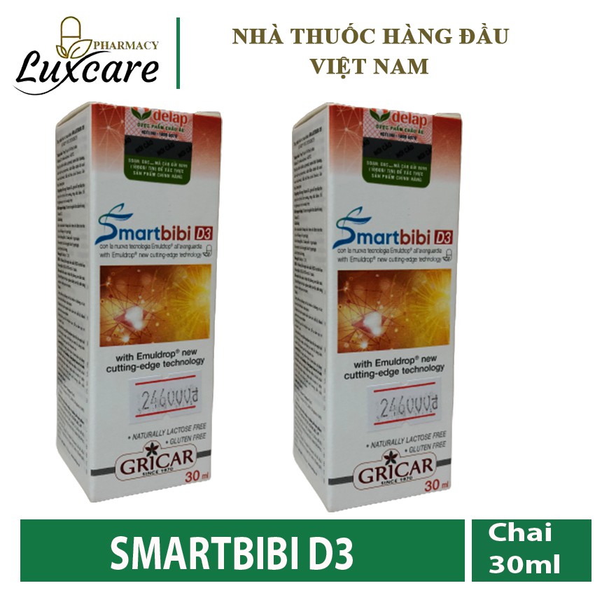 Smartbibi D3 30ml Bổ sung Vitamin D3 cho trẻ sơ sinh và trẻ nhỏ - Luxcare