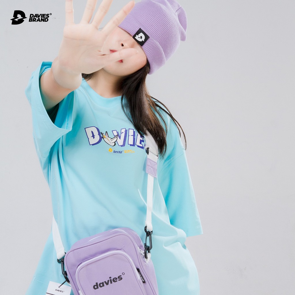 Áo thun tay lỡ nữ form rộng màu pastel Outrun The Dark Tee local brand DAVIES.