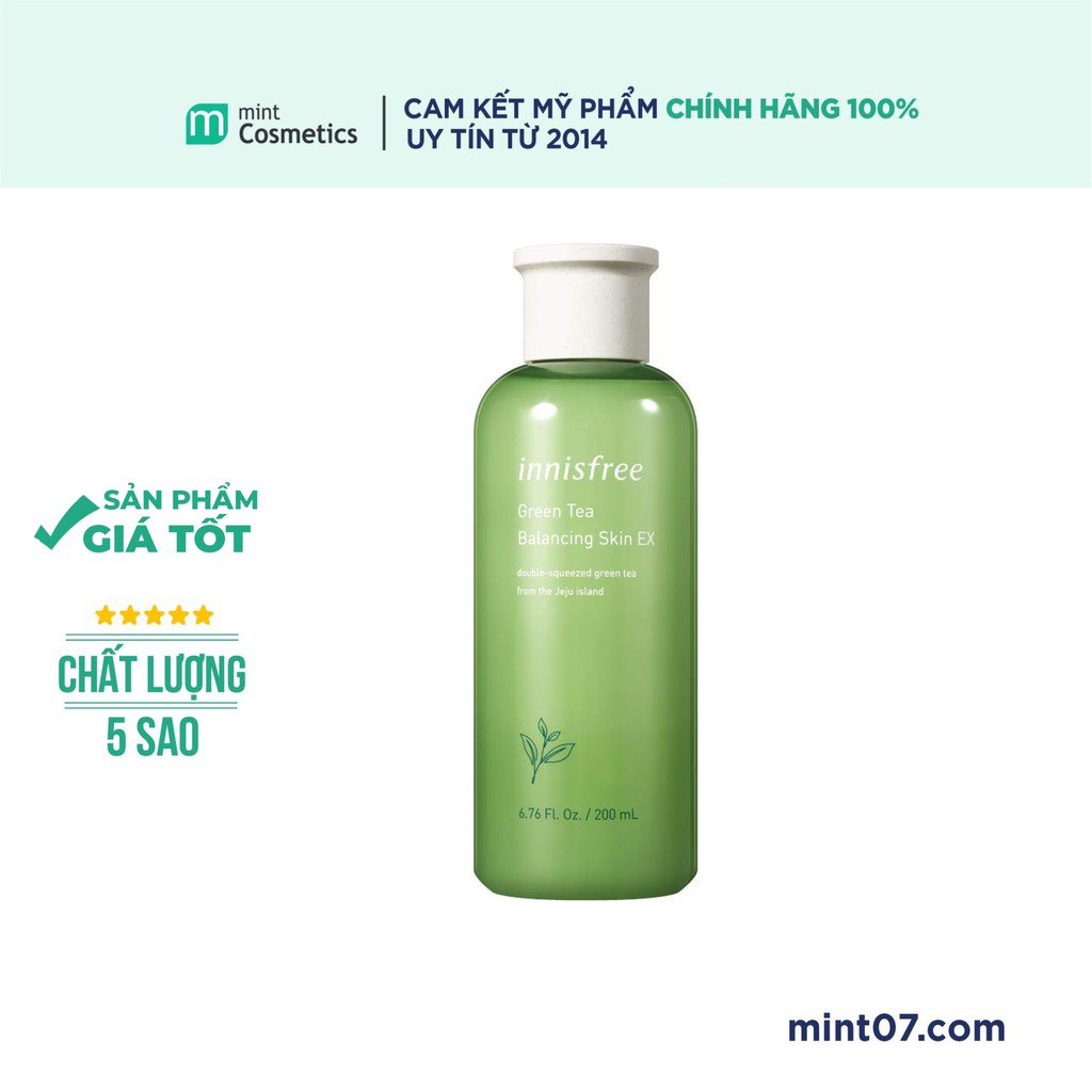 Nước hoa hồng Innisfree Green Tea Balancing Skin 200ml