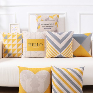 Vỏ gối vải lanh trang trí ghế sofa họa tiết sáng tạo