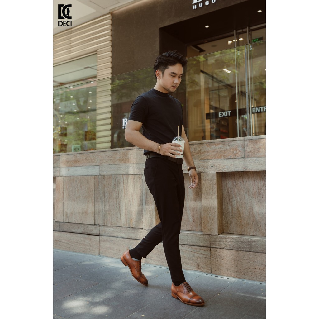 Giày tây công sở DECI cao cấp màu nâu dòng OXFORD ĐẾ DA