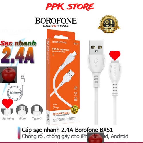 Cáp Sạc Nhanh Borofones BX5/Micro/Type-C