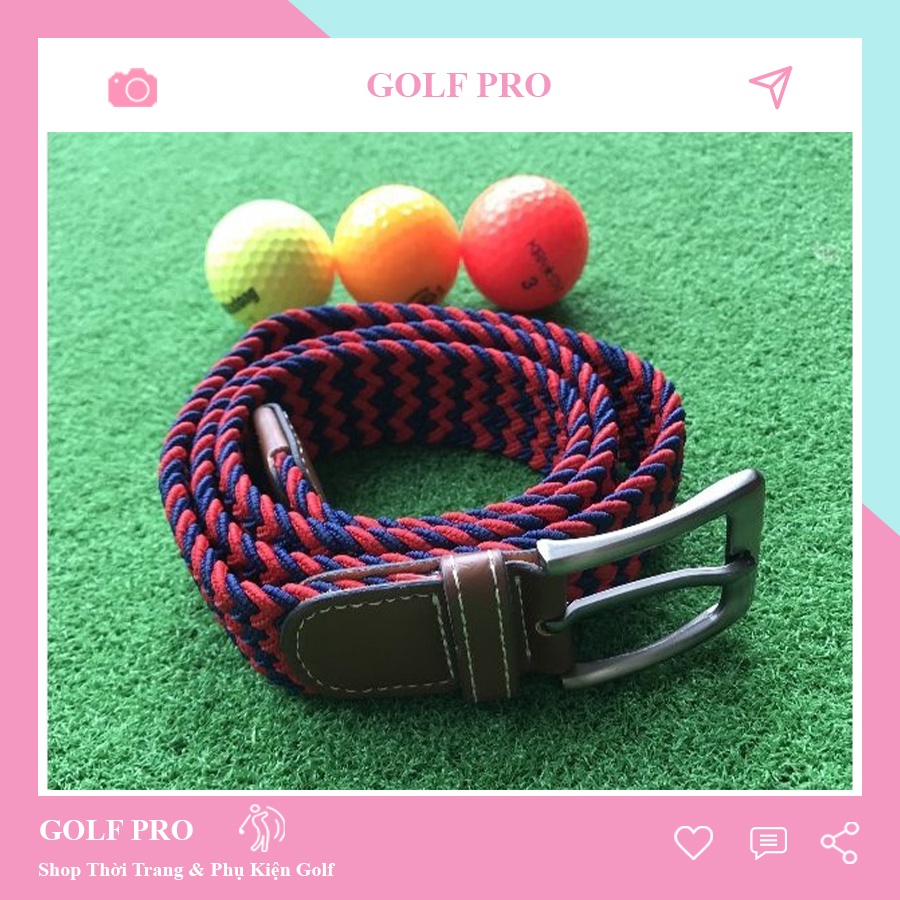 Thắt lưng golf nam chất chun cao cấp dây lưng thể thao co dãn shop GOLF PRO TL032