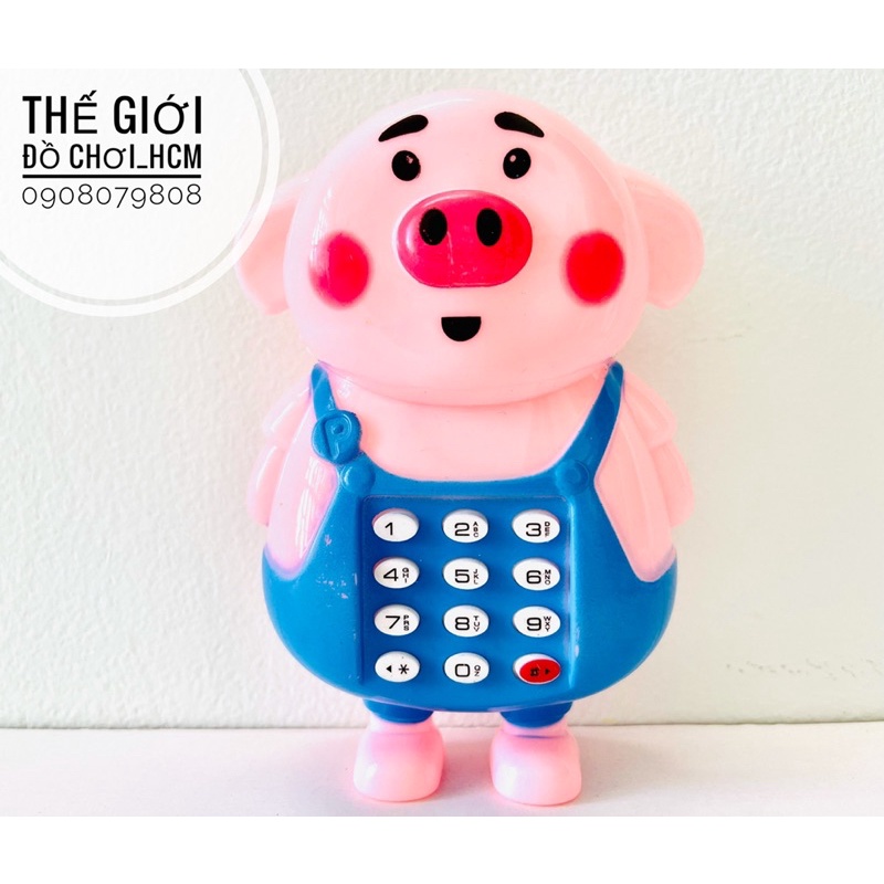 [ĐIỆN THOẠI HEO] Đồ chơi điện thoại heo dùng pin bấm số ra tiếng rất đáng yêu dành cho các bé cưng