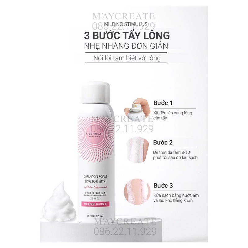 CHÍNH HÃNG — Xịt Tẩy Lông Toàn Thân MAYCREATE Cao Cấp, Xịt Tẩy Lông Vùng Bikini | BigBuy360 - bigbuy360.vn