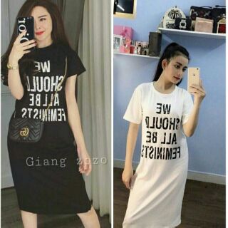 Đầm suông in chất da cá dày đẹp