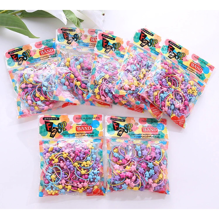 Bộ 50 dây cột cho bé nhiều màu dễ thương