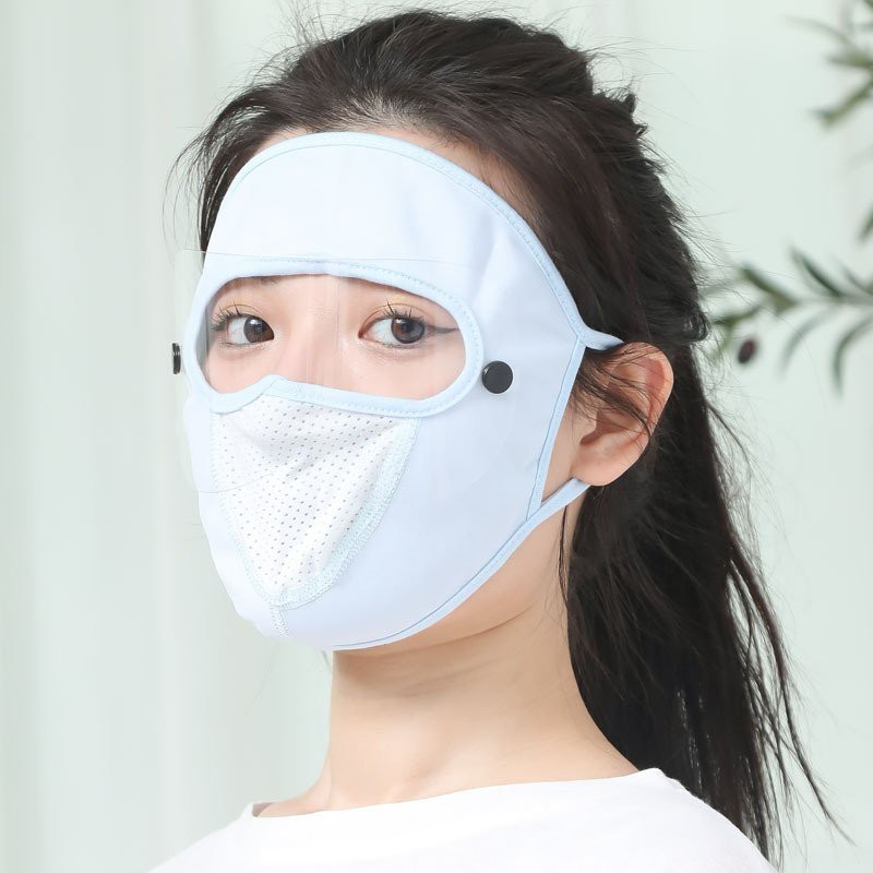 Khẩu trang Ninja che kín mặt chống nắng vải Cotton có KÍNH chống tia cực tím  MÙA HÈ - chống gió - bụi - sương mù