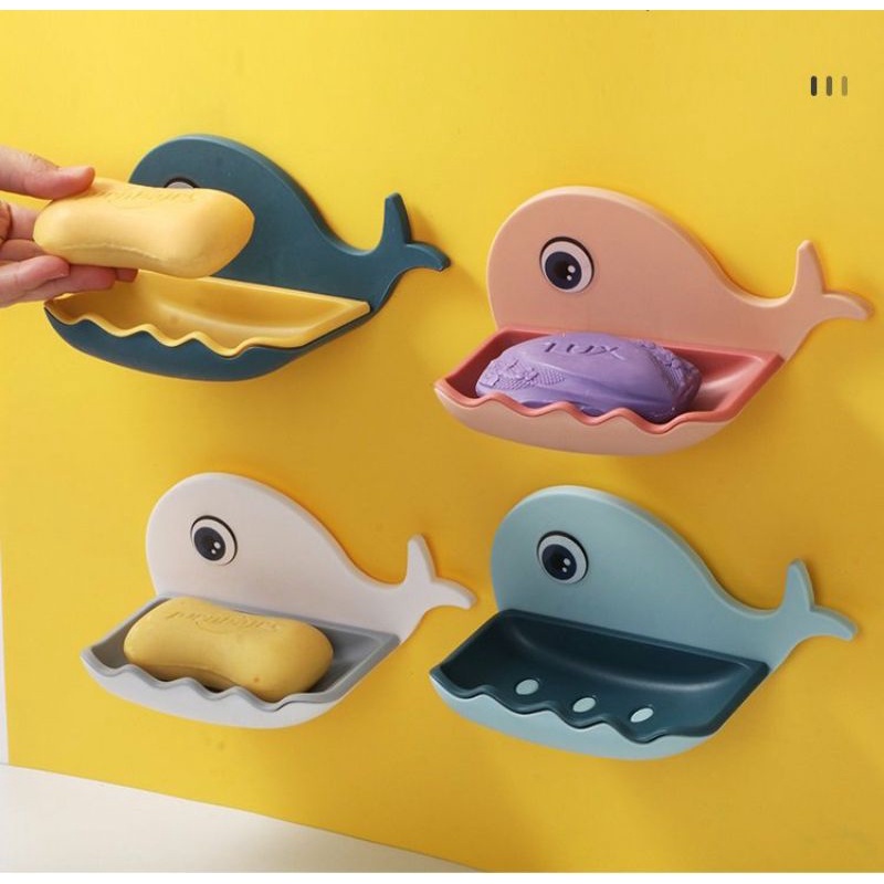 Khay Đựng Xà Phòng Dính Tường Hình Cá Heo Cute