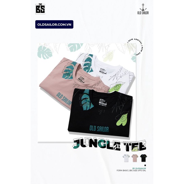 Áo thun Bigsize nam cổ tròn Old sailor vải Cotton co giãn dày dặn phông họa tiết basic tay ngắn thoáng mát ATDE88474