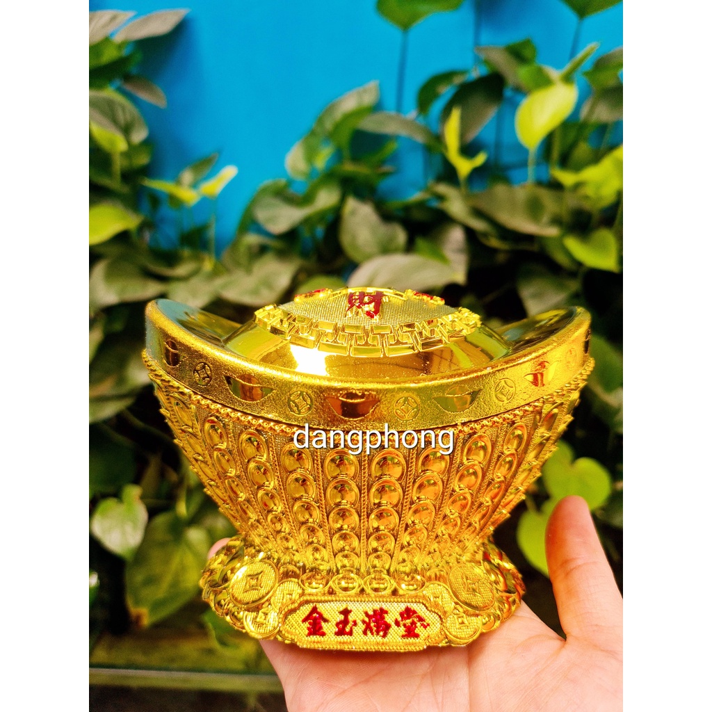 Vàng tài lộc đế ngang 14cm,cao 9cm làm tháp tỏi, làm gốc cây kim tiền,cây cành vàng