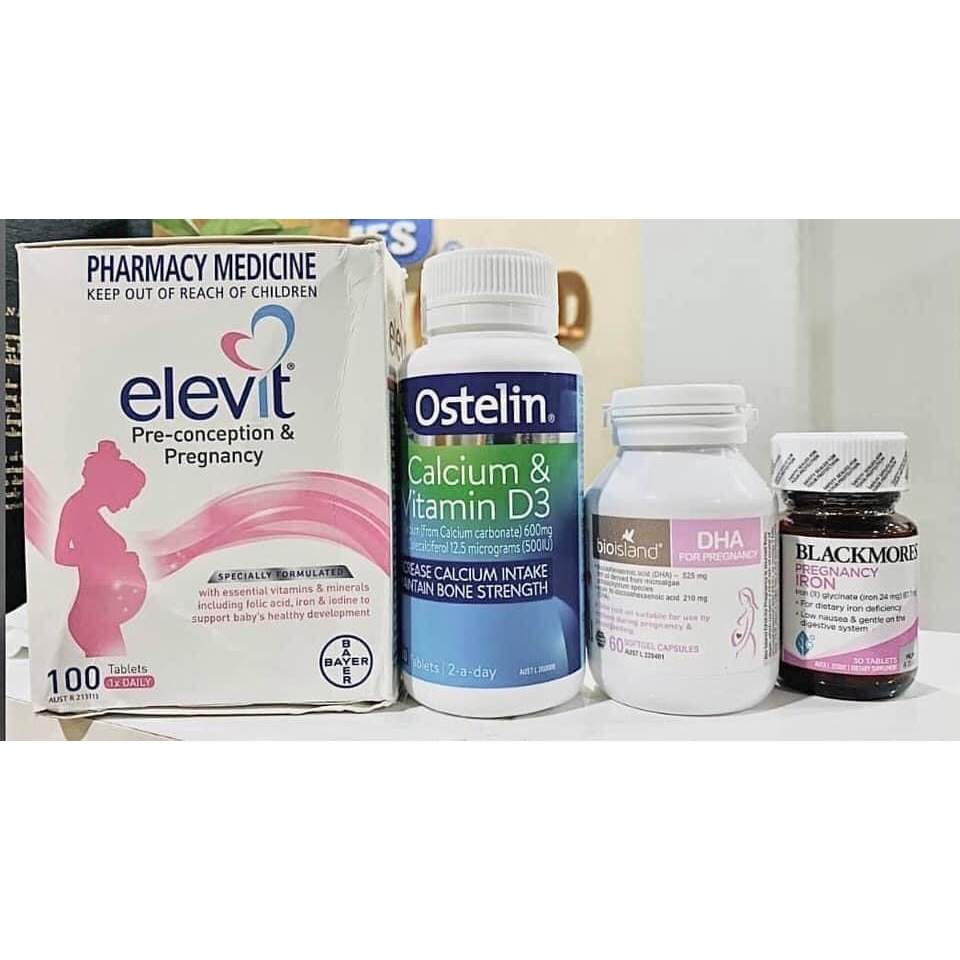 COMBO BẦU ÚC - BỘ TỨ VITAMIN ÚC DÀNH CHO BÀ BẦU DATE 2024