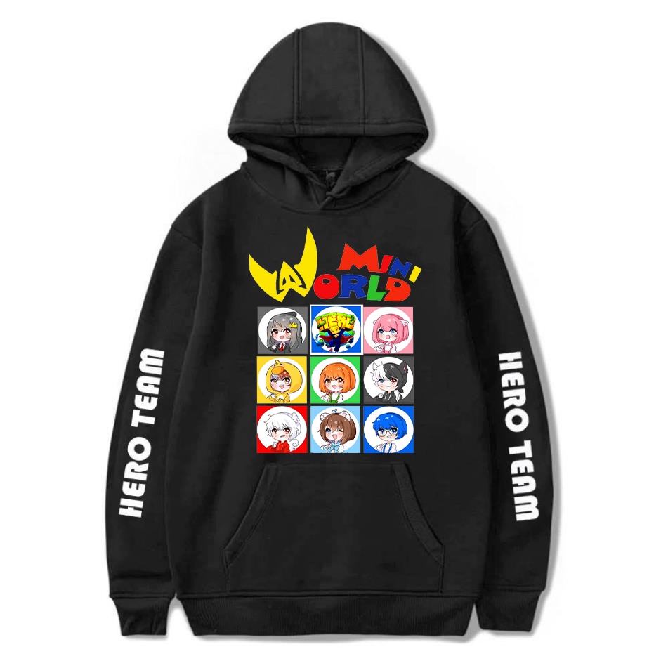 🔥Sale Hot🔥 BST Áo HOODIE HERO TEAM - MINI WORLD chất nỉ cotton 🎁 kèm quà tặng bịt mặt💥