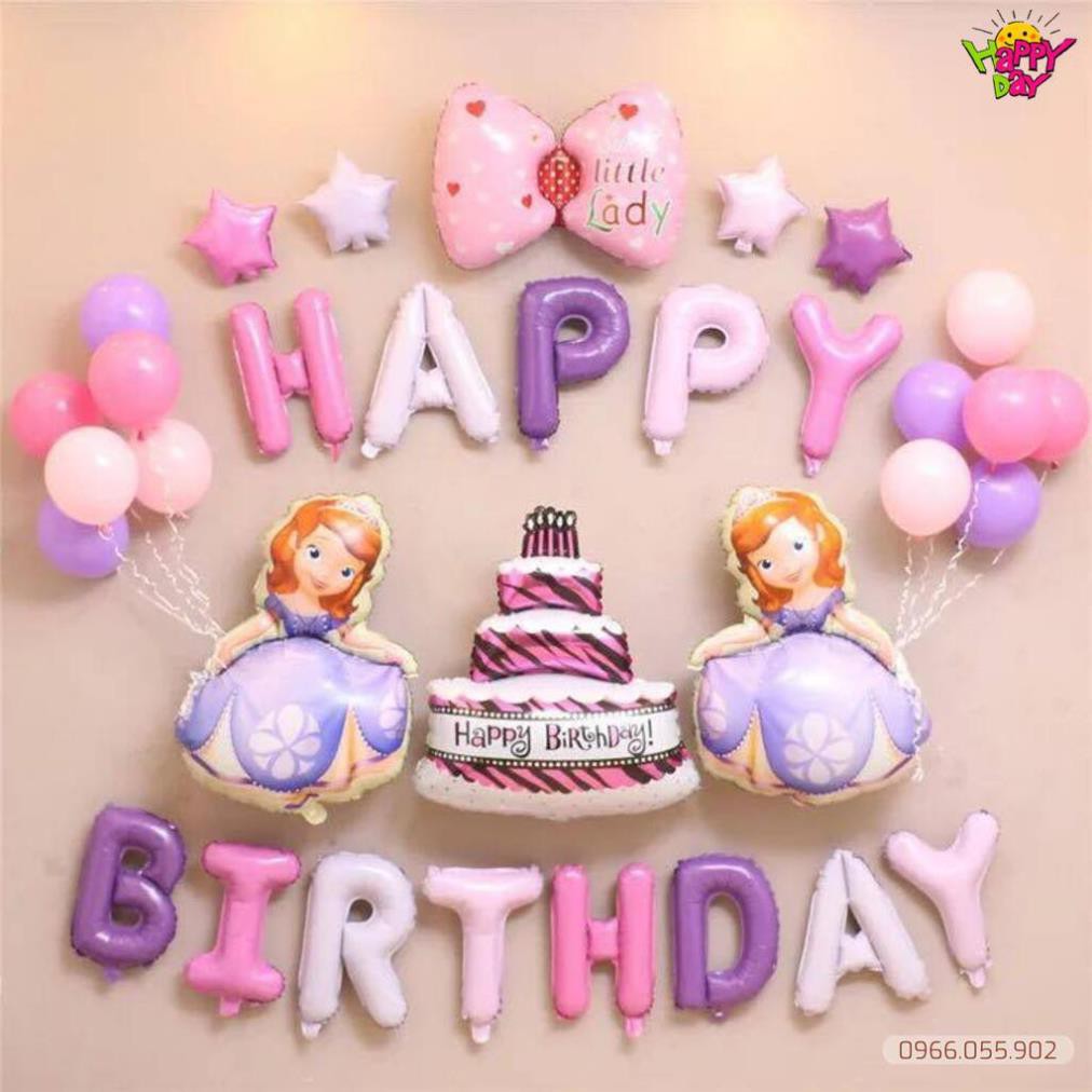 Set trang trí sinh nhật Công chúa Bale hồng cho bé gái #TrangTriSinhNhat