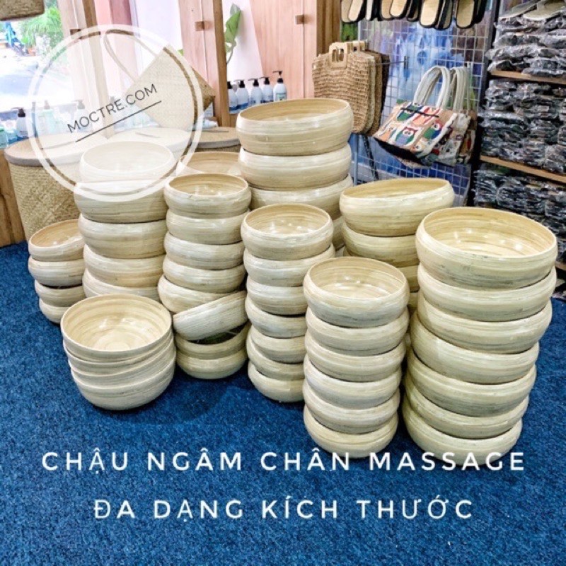 Chậu gỗ ngâm chân ngâm tay Massage Spa Nail Mộc Tre