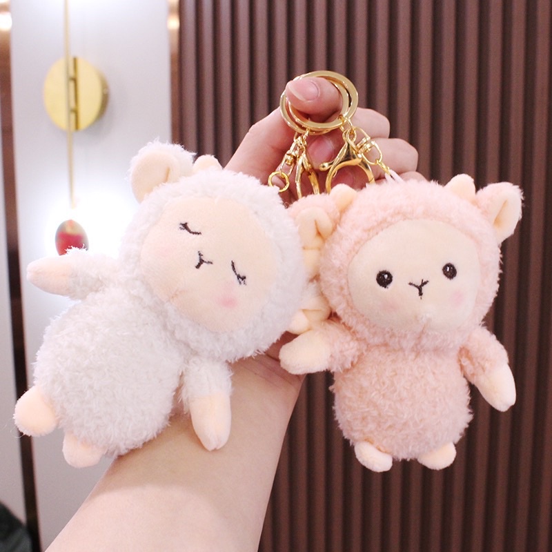 Móc khoá gấu bông nhiều mẫu dễ thương, gấu bông mini trang trí balo túi xách: khủng long, vịt, ếch, thỏ, gấu