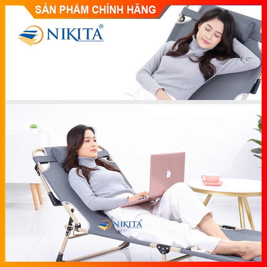 Giường xếp văn phòng - Có sẵn nệm chiếu T135 - Chính hãng NIKITA | BigBuy360 - bigbuy360.vn