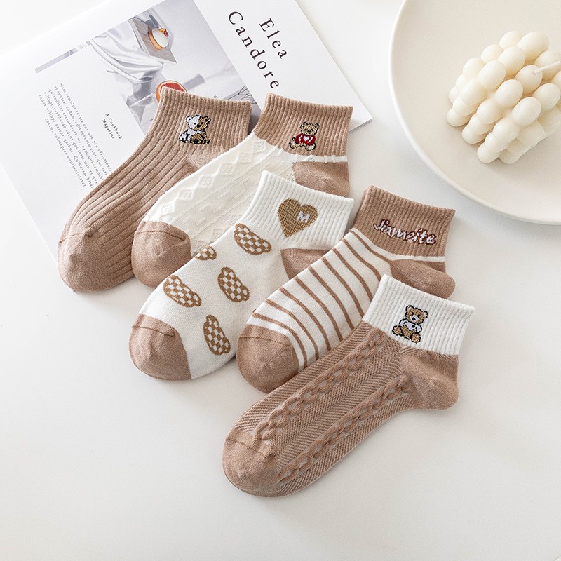 Set/Tách Set Tất Cổ Lỡ Hình Gấu Đáng Yêu T006