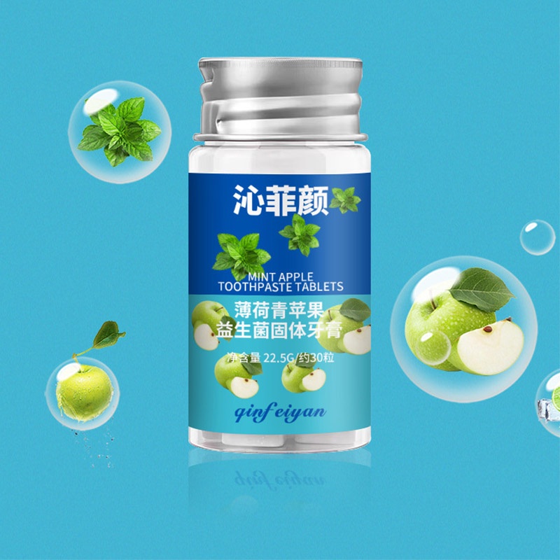 Kem Đánh Răng Dạng Viên Nén Khô Cứng Tẩy Trắng Răng Thông Thoáng Loại Bỏ Mốc