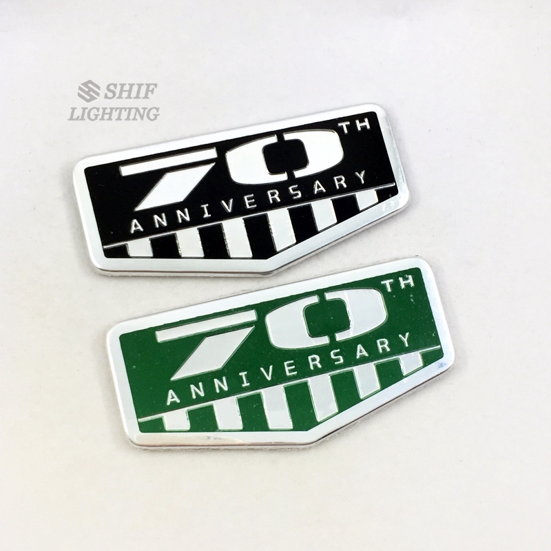 Miếng dán hình logo họa tiết chữ 70TH ANNIVERSARY làm bằng ABS trang trí xe hơi JEEP
