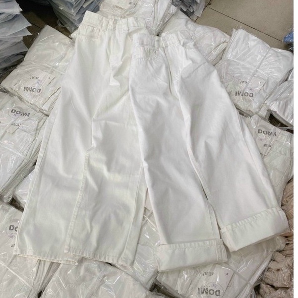 [Dài 98 cm]Quần Jean Nữ Aiori Ống Rộng Lưng Cao Màu Trắng Bò Suông Phong Cách Thời Trang | BigBuy360 - bigbuy360.vn