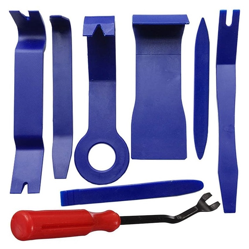 Bộ 8 Dụng Cụ Bằng Nhựa Cứng Dùng Để Tháo Gỡ Bảng Điều Khiển Âm Thanh Xe Hơi