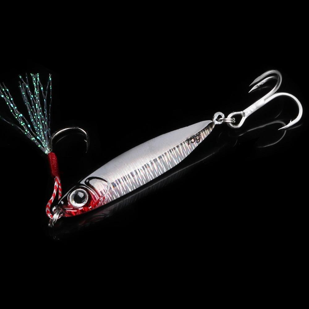 Mồi Câu Cá Giả Bằng Kim Loại Đính Lông Vũ Nhiều Màu Sắc