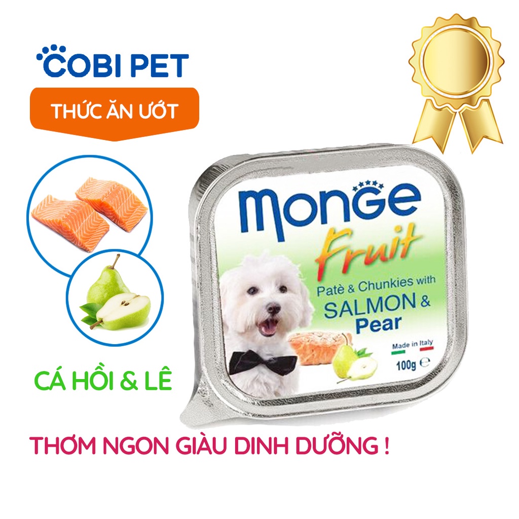 Pate Cho Chó MONGE Nhiều Vị Hộp 100g