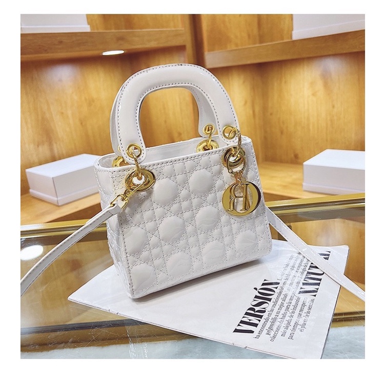 Túi xách nữ cầm tay bản da bóng 3 ô  DiDiBag