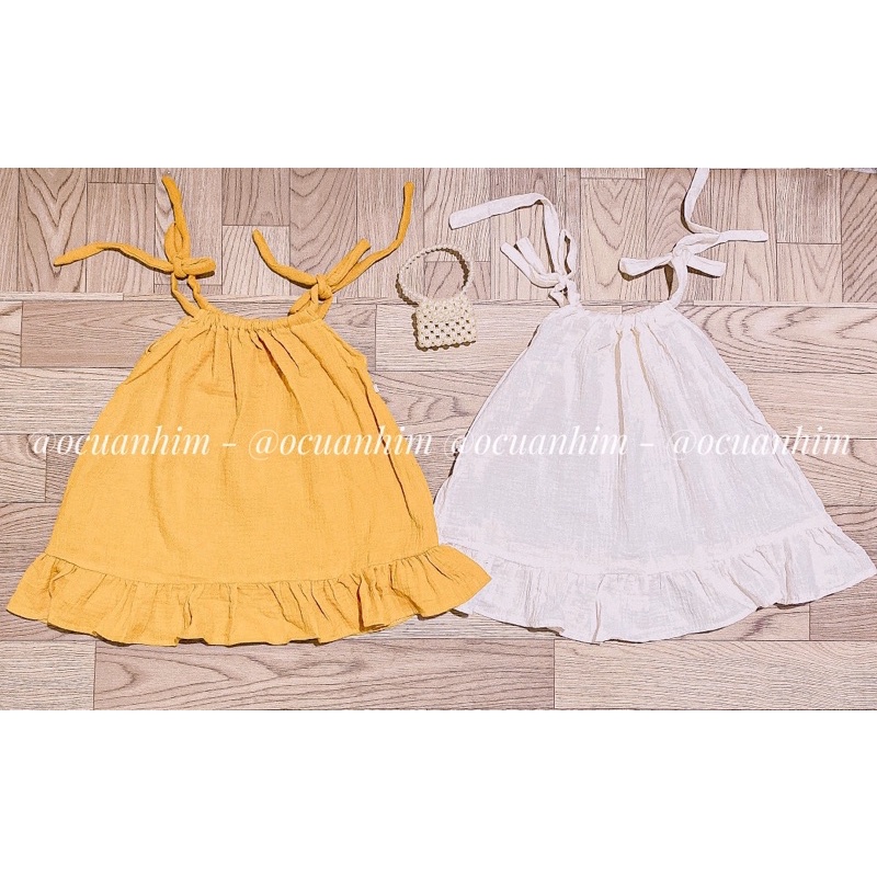 Váy hai dây xô muslin siêu xinh cho bé ❤️