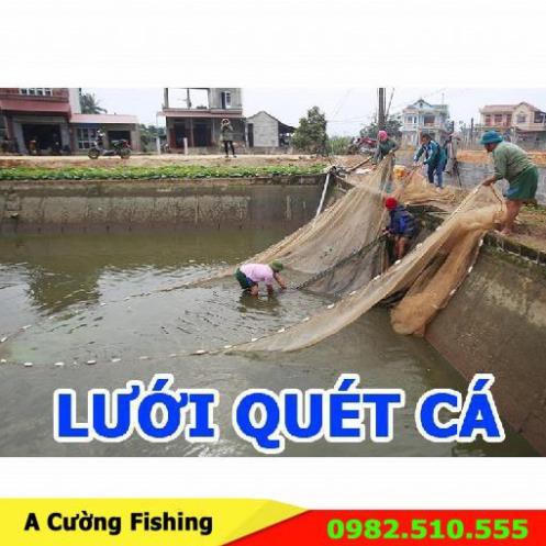 XẢ KHO Lưới Vét Cá - Lưới Quét Cá Cao 2m Dài 10m - 20m- 30m - 40m - 50m A Cường ( Đặt hàng theo yêu cầu )