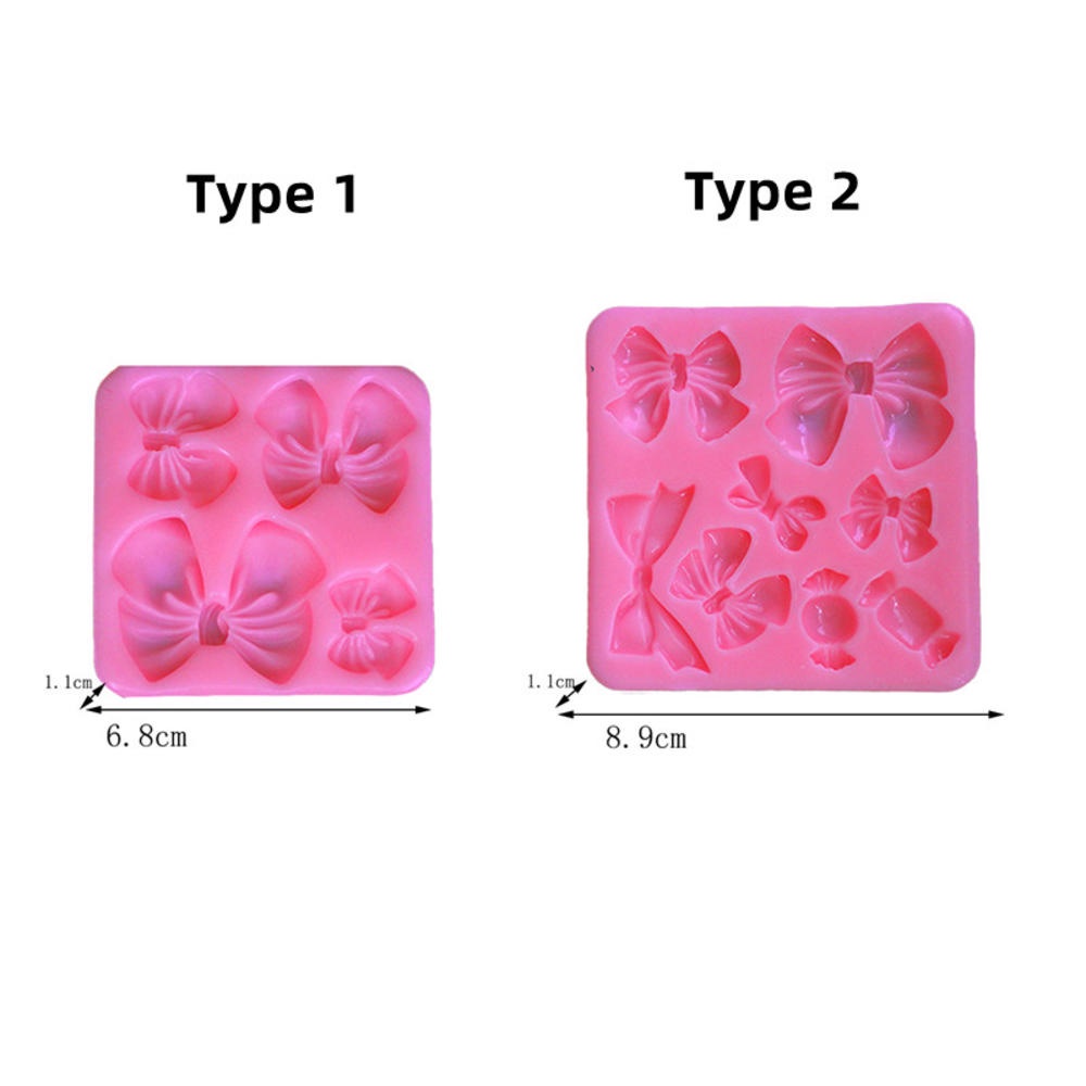 1 Khuôn Làm Kẹo Mềm Trang Trí Bánh Hình Nơ Bằng Silicone