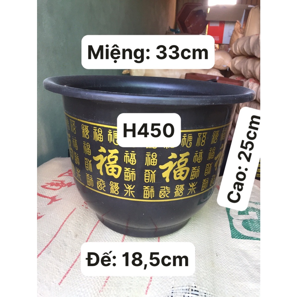 15 CHẬU NHỰA TRỒNG HOA MẪU CHỮ PHÚC #H450 ( BẦU KHAY TÚI ƯƠM CÂY GIỐNG, DỊCH TRUYỀN CỨU CÂY...)