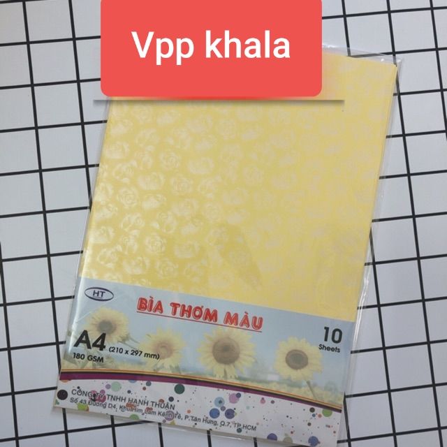 Giấy bìa thơm A4 ( 1 xấp 250 tờ)