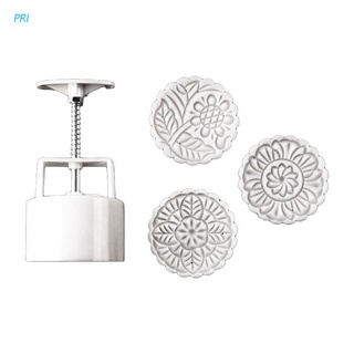 Set khuôn với 3 con dấu làm bánh trung thu loại 150g