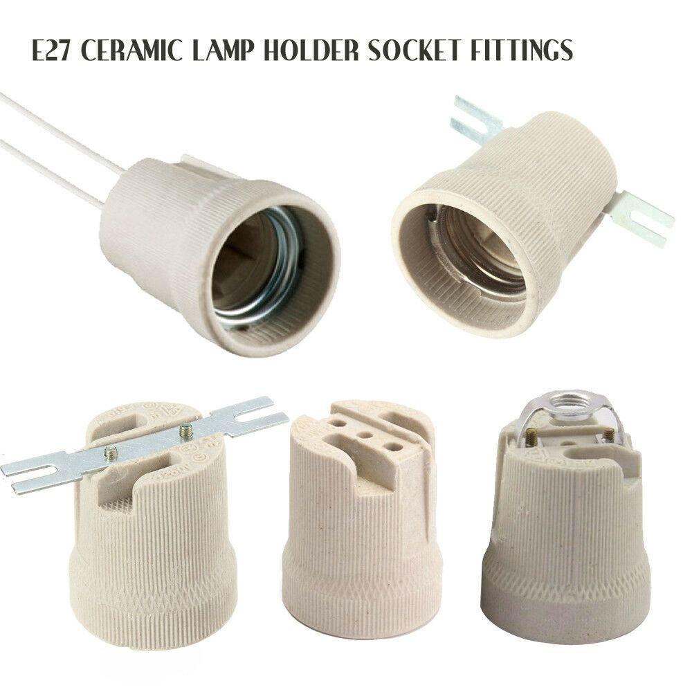 YIYU Chuôi Đèn E27 Phẳng Chịu Nhiệt Độ Cao Cổ Điển Gắn Trần Nhà