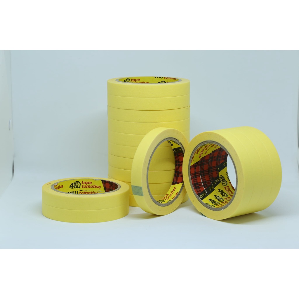 Băng keo giấy 4AU 1.5cm 2cm 2.4cm 5cm băng dán báo cho sơn ô tô, băng dính không để lại keo Chịu nhiệt SONQUANGPHU8856