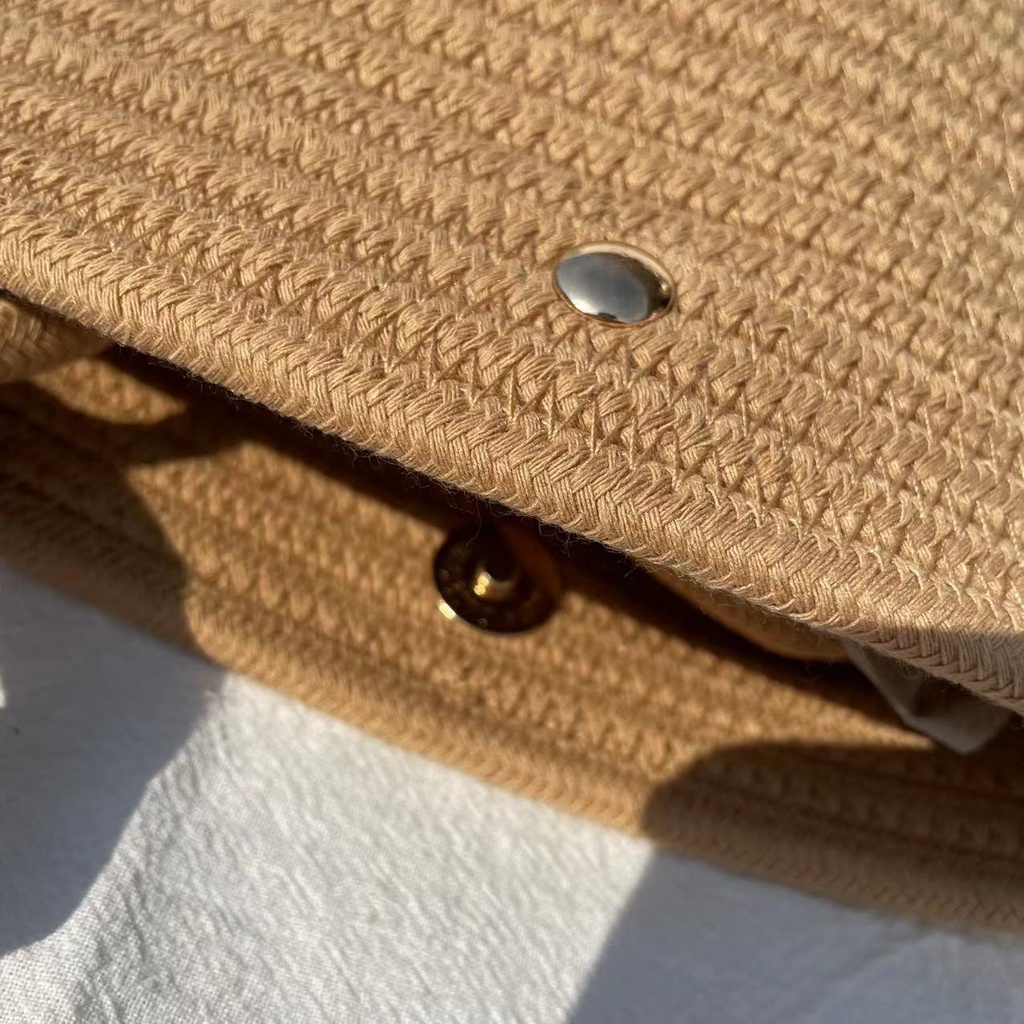 Túi dệt thủ công thời trang Hàn Quốc túi đeo chéo sợi dây cotton túi đựng điện thoại di động / túi đi biển (bao gồm ruy băng)