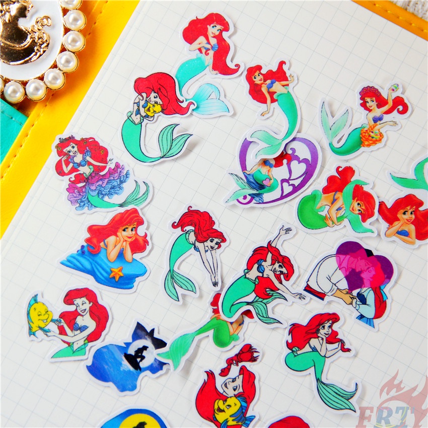 ★★★ Ariel. Miếng Dán Hình Công Chúa Nhỏ Xinh Trang Trí Sổ Tay Q-2 ★★★ Bộ 48 Sticker Dán Trang Trí Album