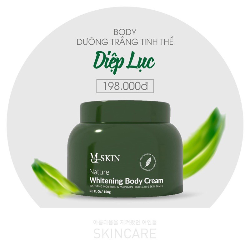 MQSKIN Nature Whitening Body Cream , Body diệp Lục MQSKIN