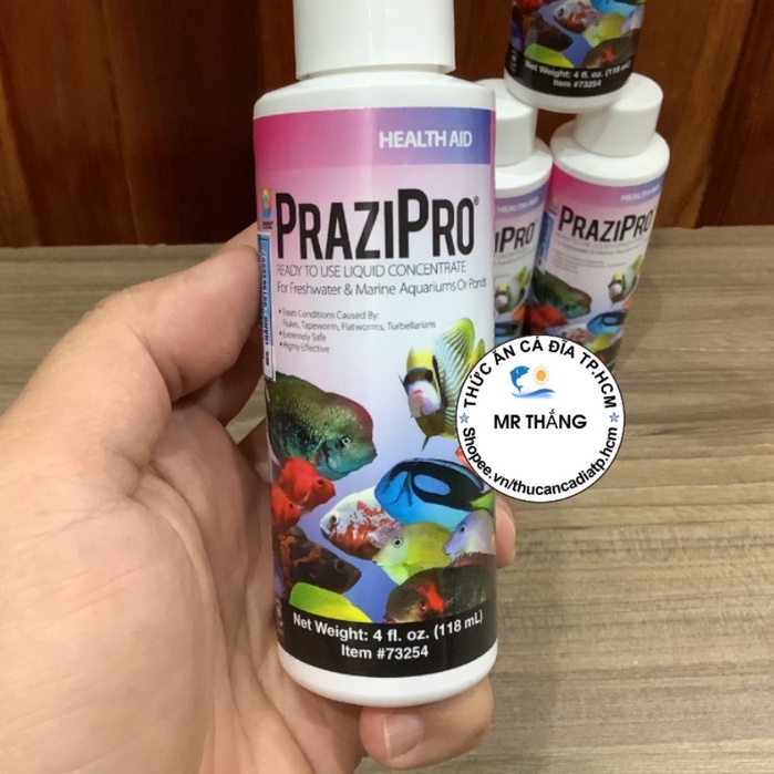 Hikari PraziPro : Điều trị giun sán, giun sán dây, giun dẹp và giun đũa.