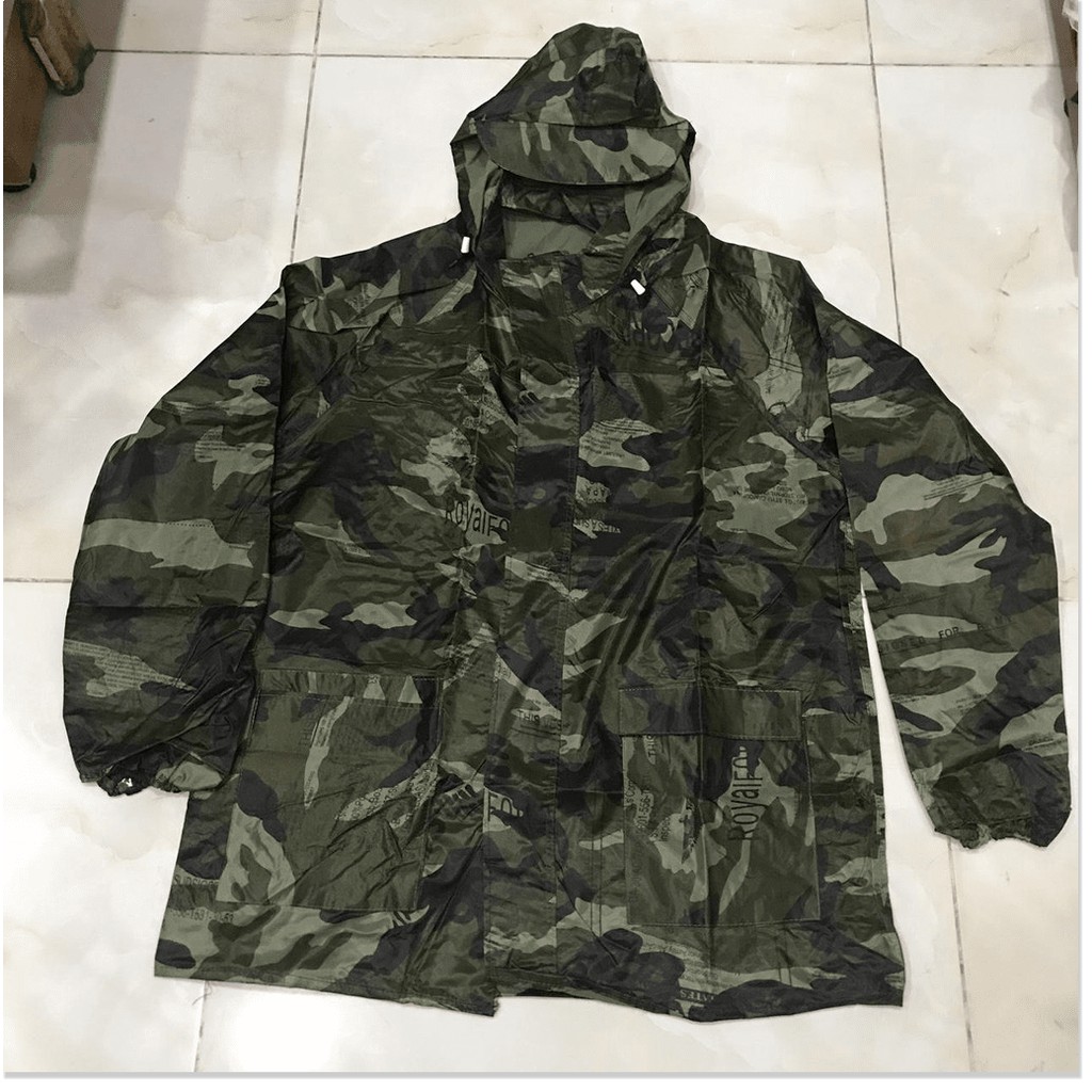 Áo mưa 💓FREESHIP💓 Bộ quần áo đi mưa hình lính vải dù siêu bền, chất liệu vải cao cấp  6118