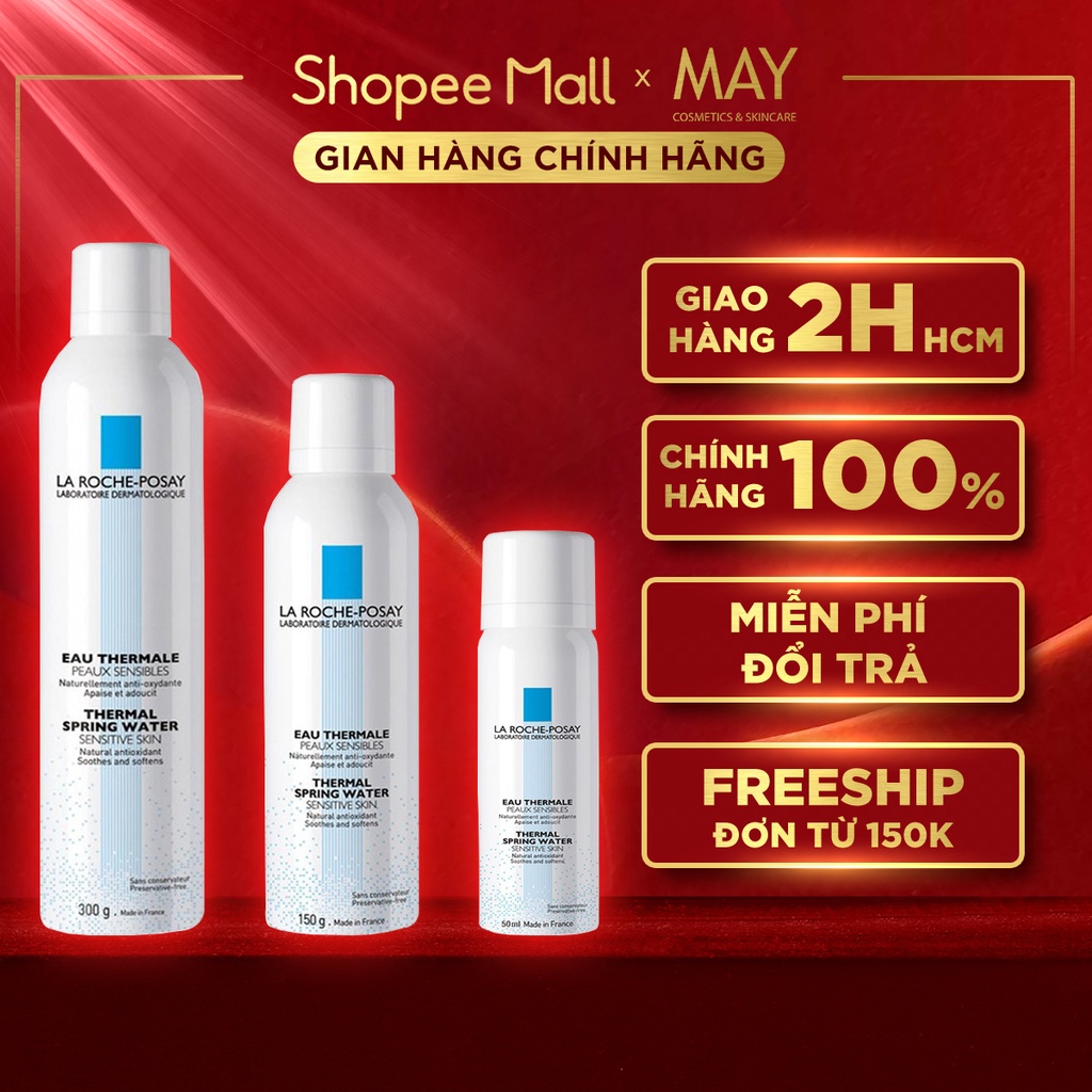 [TRẮNG] Nước xịt khoáng La Roche-Posay Thermal Spring Water làm sạch và làm dịu cho da nhạy cảm (50ml/150ml/300ml)