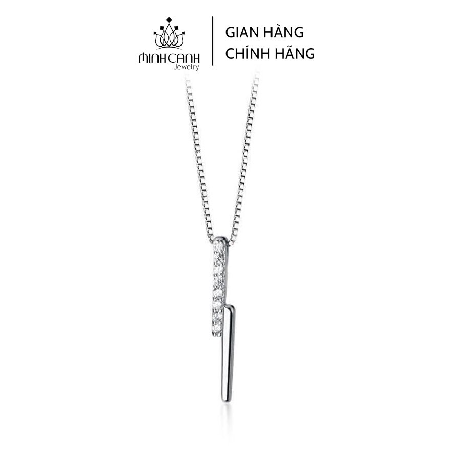 Dây Chuyền Bạc 925 Mặt Hình Tia Chớp Đính Đá - Minh Canh Jewelry